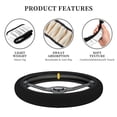 thumbnail image 5 of Uemuo Black Printed Car Elastic Steering Wheel Cover - Universal Car Accessory for Diverse Cars Anti-Slip, and Comfortable- 15", 5 of 8