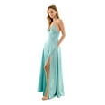 thumbnail image 3 of B DARLIN Robe Formelle Longue à Bretelles Réglables Fendue Zippée Croisée Bretelles Spaghetti Col en V Juniors 1112, 3 of 3