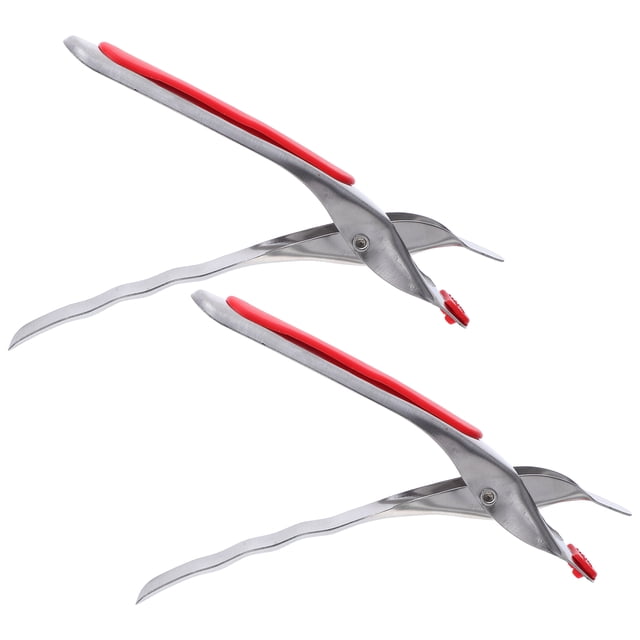 unbranded 2Ud Pinzas De Acero Inoxidable Anticalor Para Cocina Agarre Tazones