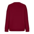 thumbnail image 6 of Womens Oversized Sweatshirt Crewneck Pullover Casual Long Sleeve Tops Basic Fall Fashion Outfits 2025 Red XL, 6 of 6