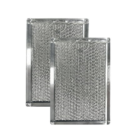 Air Filter Factory Replacement for GE WB06X10654, WB06X10359, WB02X25388, WB02X32793, PS228019 Microwave Oven Aluminum Grease Filter 2-Pack