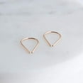 thumbnail image 4 of 14mm 14K Rose Gold Filled Threader Hoop Earrings, 20 Gauge, Lightweight, 4 of 8