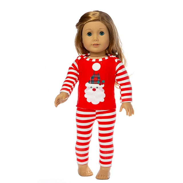 SHIBAOZI 18 inch Christmas Doll Outfit Dress with Hat Accessories for