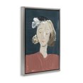 thumbnail image 3 of Stupell Industries Vintage Female Portrait Gray Framed Floater Canvas Wall Art design by casa cartissi, 31 x 21, 3 of 9