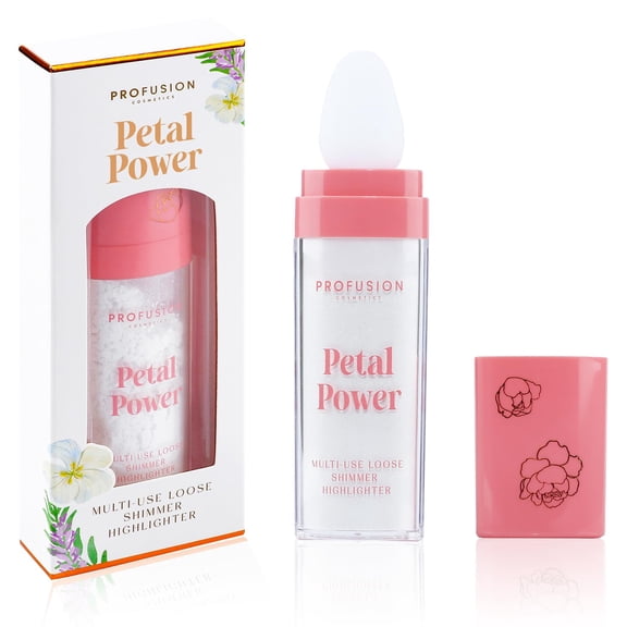 Profusion Cosmetics Petal Perfect Shimmer Highlighter Powder, Smudge-Proof Luminizer for Face & Body, Instant Glow Highlight Stick, Bronze Gold