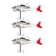 thumbnail image 2 of de 3 señuelos de pesca suaves de simulación de cola de horquilla de 12 cm, cebos realistas con anzuelo agudo duradero Gris y blanco kusrkot Señuelo suave de la simulación, 2 of 8