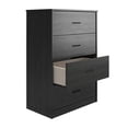 Mainstays Classic 4 Drawer Dresser, Black Oak
