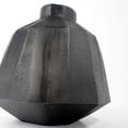 thumbnail image 3 of 11" Dark Gray Geometric Organic Stripe Round Aluminum Table Vase, 3 of 8