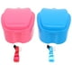 thumbnail image 3 of Estuche para dentaduras postizas (2 juegos) con cepillo, baño impermeable para dentaduras postizas con cepillo, estuche para dentaduras postizas parciales y vasos para remojarlas., 3 of 5