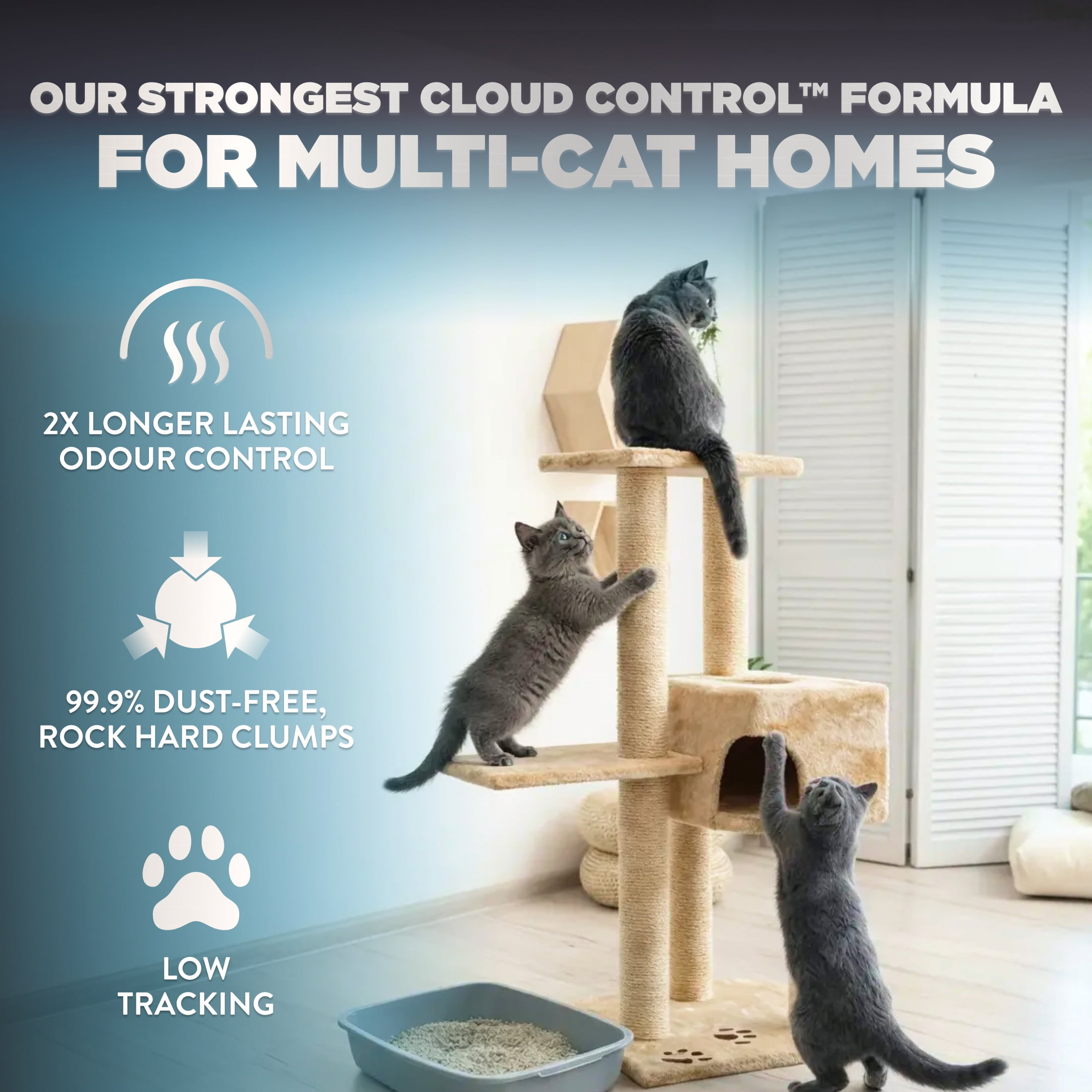 Arm &Hammer Platinum Cloud Control, Clumping Cat Litter, Dust-Free, Value Size, 16.78kg