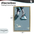 thumbnail image 4 of Stupell Industries Modern Sporty Jump with Sneakers Gold Floating Frame Canvas Art, 17 x 25, by Ray Powers, 4 of 8