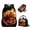 Basketball Fire, variant on Binienty Capybara Backpack with Lunch Box and Pencil Case for Girls for School 17 Inch Laptop Book Bag Large Capacity Cute Travel Backpack For Kids