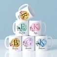 thumbnail image 3 of Personalized Name Coffee Mug With Custom Letter Alphabet Initial Monogrammed Coffee Cups 11 15 Oz Birthday Mothers Day Christmas Wedding Engagement Gifts for Mom Grandma Bridesmaid Nana (Gold), 3 of 7