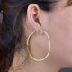 thumbnail image 2 of Tendencia de moda pendientes circulares exagerados pendientes redondos de diamantes de gran tamaño joyería nupcial una generación de cabello, buen material, 2 of 4