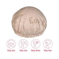 thumbnail image 4 of YFYANG Women's Double Waterproof Shower Cap, Vintage Old Newspaper Texture Reusable Hair Cap for All Hair Styles and Head Sizes, 4 of 9