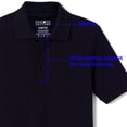 thumbnail image 4 of Educated Uniforms Boys 4-20 Short Sleeve Pique Polo Shirt Navy 10/12, 4 of 5