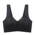 thumbnail image 5 of HOWPAY Full Coverage Bras for Women No Underwire Push up Wireless Supportive Stretch Sports Pullover Bralettes Comfortable Soft Underwear Black L, 5 of 5