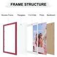 thumbnail image 2 of decorUhome 12x16 Matted to 11x14 Picture Frame, Photo Frame for Gallery Wall or Tabletop Display, Red, 2 of 9
