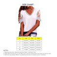 thumbnail image 4 of Blusa casual de manga corta con cuello en V y ribete de encaje de color puro para mujer para uso diario Blanco XL, 4 of 4