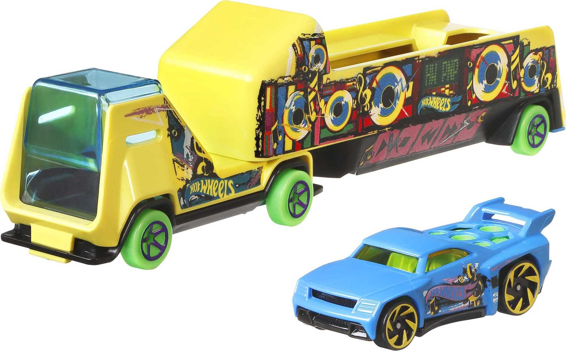 Hot Wheels Super Rigs, Toy Transporter Truck & Toy Car in 1:64 Scale (Styles May Vary) - image 3 of 6
