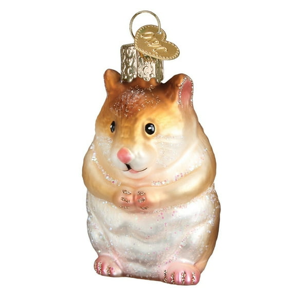 Old World Christmas Animal Collection Glass Blown Ornaments for Christmas Tree Hamster