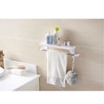 thumbnail image 5 of Toallero montado en la pared, colgador de uñas gratuito, organizador, accesorio de baño para el hogar, 5 of 5