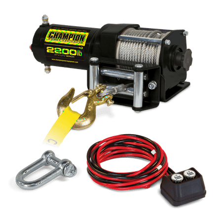 Champion 100127 2200-lb. ATV/UTV Winch Kit (Best Utv Winch For The Money)