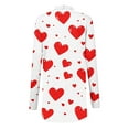 thumbnail image 4 of Wowcloth Woman's Casual Cardigan, Long Sleeve with Valentine Print, Open Front for Daily Wear and Valentine's Day, 4 of 4