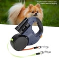thumbnail image 3 of Double Retractable Dog Lead, Pet Walking Leash with Flashlight, Extendable Flexible Dog Cat Traction Rope with Non Slip Handle, 3 of 7
