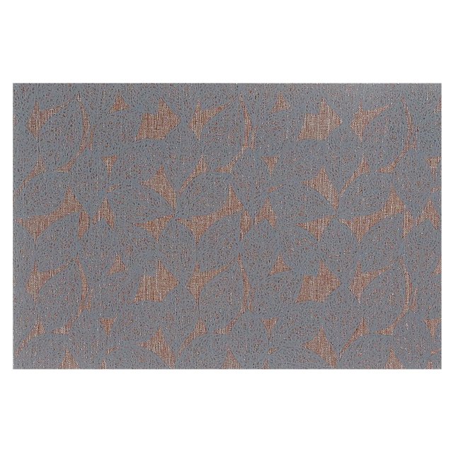 Set De Table Imprimé En Poly-Lin Leave Gris - Lot De 12