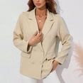 thumbnail image 2 of IROINNID Women's Blazer Jacket Long Sleeve Solid Color Peak Lapel Outwear, Leisure Autumn/Winter Collection Jacket Lapel Small Suit, 2 of 7