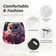thumbnail image 4 of Balery Cute Flower Owl Pantalones cortos deportivos para mujer con forro y dos bolsillos, elásticos, para entrenamiento, gimnasio, yoga-Large, 4 of 7