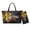 Black and Yellow-Frog Sunflower, variant on LedBack Deer Hunting Printed Handbag and Wallet Set Womens Tote Bag Top Handle Shoulder Purse with Matching Wristlet Wallet Pu Leather Totes Satchel Purses for Travel, Brown