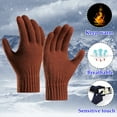 thumbnail image 5 of Baqcunre Warm Gloves, Winter Women Keep Warm Touching Screen Knit Gloves Elastic Cuff Soft Full Finger Gloves Mitten, Knitted Gloves, Heating Gloves, 5 of 7