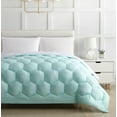 thumbnail image 2 of Spirit Linen Home - Twin Microfiber Honeycomb Seafoam/Aqua/White Comforter, 2 of 2
