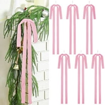 BinKFF Large Red Velvet Bows Ornaments for Christmas Tree, Rustic Velvet Xmas Swag Wreath Bows, Vintage Christmas Tree Topper Ribbon Bow for Staircase Garland Home Holiday Party Decor