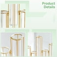 thumbnail image 3 of Modern European Style Gold Metal Test Tube Vases for Flowers, 5-Position Glass Hanging Propagation Vases with Folding Iron Frame, Ideal for Home and Balcony Decoration, 3 of 5