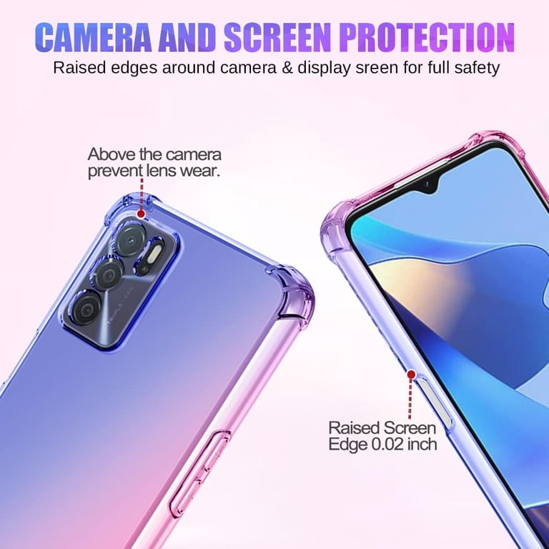 Cover Per Oppo A16 / A16S / A54S – Custodia Antiurto Con Anello Girevole E Copri Fotocamera Scorrevole (Rosa Oro)