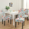 thumbnail image 4 of 4 Pcs Dining Chair Slipcover Spandex Super Fit Stretch Removable Washable Kitchen Chair Slipcovers for Home Party Hotel Wedding Ceremony, Universal Size (Pioneer Flower), 4 of 6