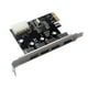 thumbnail image 3 of 2x PCI-E a 4 puertos Tarjeta USB 3.0 Adaptador de extensión de alimentación de Tarjeta de concentrador Macarena Adaptador de tarjeta PCI-E a USB, 3 of 8