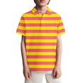 thumbnail image 3 of Miaoju Boys Button Down Shirts Size 10-1 Button Closure Letter Print Short Sleeve Shirt Fashionable Pullover Tops Summer Clothes for Girls, 3 of 4