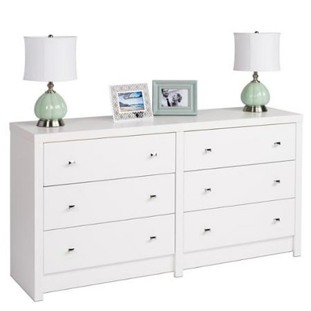 Prepac Pure White Nolita 6 Drawer Dresser Prepac Pure White Nolita 6 Drawer Dresser