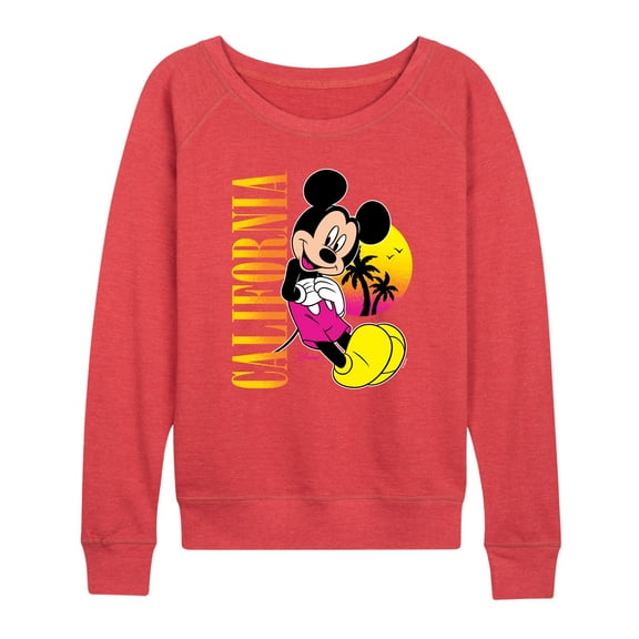 Disney - Mickey Mouse California - Women's French Terry Long Sleeve Pullover