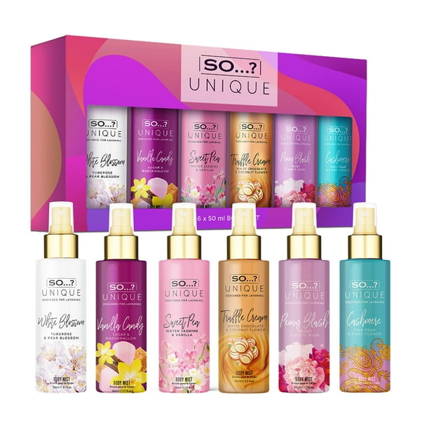 Set Body Mist ¿Así que...? Perfumes únicos para mujer, 6 piezas