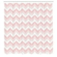 thumbnail image 3 of Ambesonne Pink Shower Curtain, Zigzag Chevron Grunge, 69"Wx84"L, Rose Pale Pink White, 3 of 5
