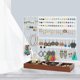 thumbnail image 5 of Pendiente Soporte Pantalla de visualización de 6 niveles Ear Holder Holder Organizador de la joyería STUD HIJO 130 Agujeros con soporte de bandeja de blanco Fernando Soporte del soporte del pendiente, 5 of 8