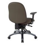 Office Star Products Multi-Function Mid Back Chair with Seat Slider and ...