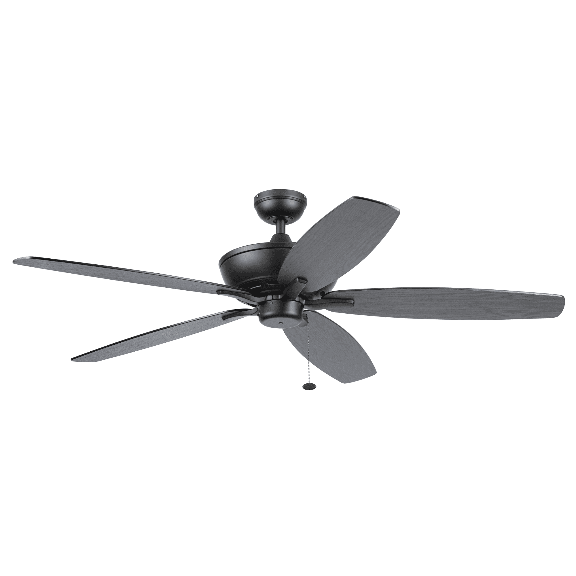 Mainstays 60" Black Large Room Indoor/Outdoor Ceiling Fan with 5 Blades, Pull Chain & Reverse Airflow