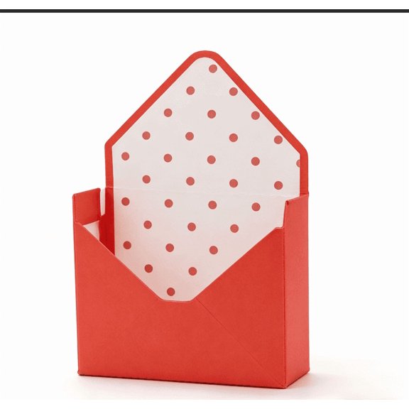 BingTong Florist Bouquet Envelope Boxes Valentine Envelope Boxes,Romantic Flower Holder & Love Note Box for Valentine’s Day,Mother's Day Party Decoration Supplies Red-S*1