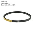 thumbnail image 2 of Uxcell A21 V-Belts 21" Mid-Perimeter, A-Section Rubber Drive Belt 2pcs, 2 of 5
